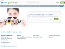 Tablet Screenshot of getoptometrist.com